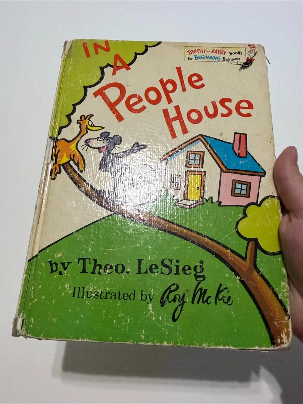 Vintage 1972 In A People House Children’s Book Hardcover by Theo LeSieg